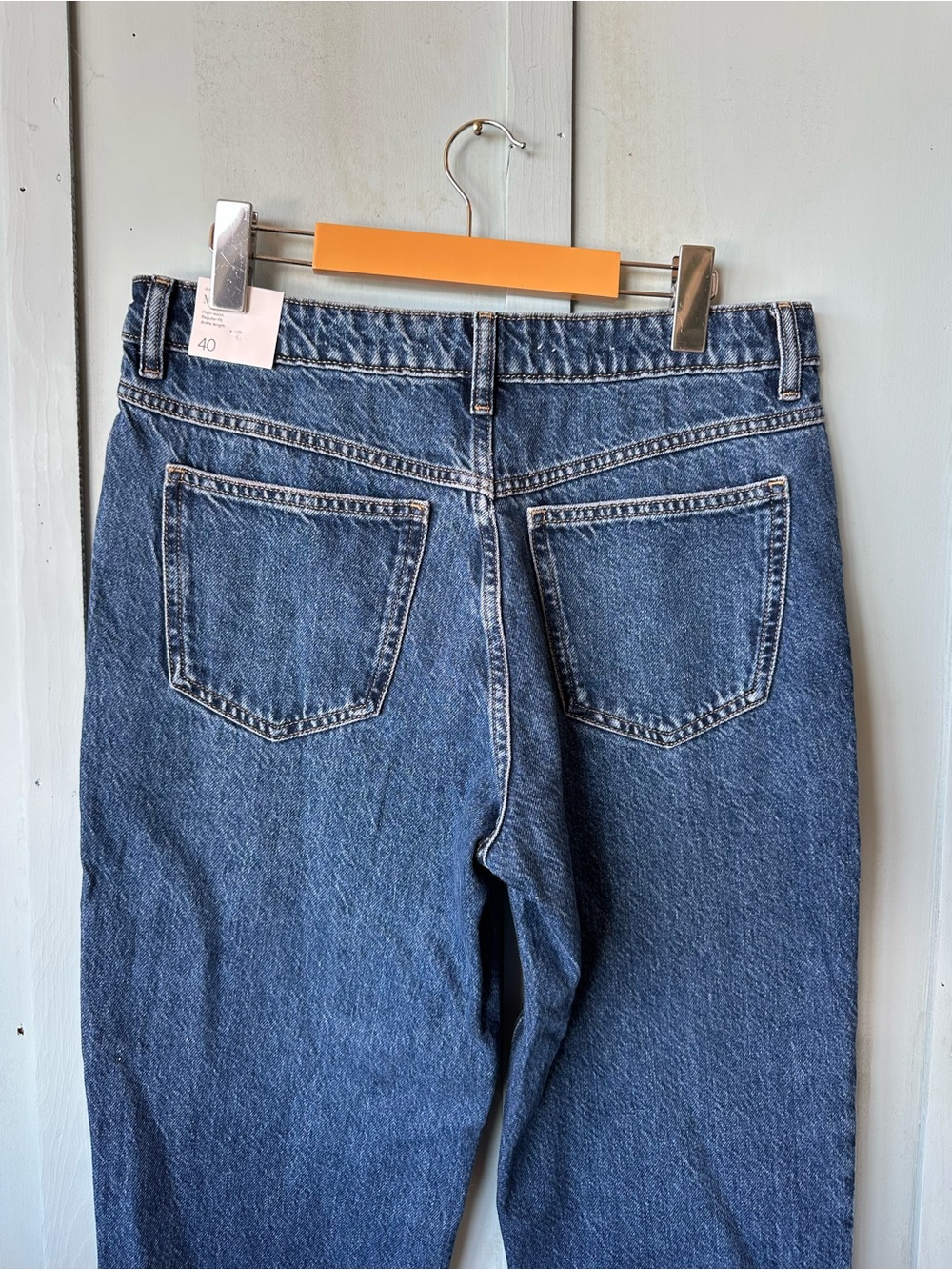 NWT Mango Mom High Waist Regular Fit Ankle Length Jeans in Dark Blue - Picture 13 of 16